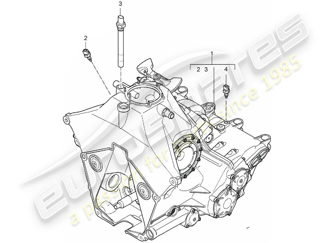 a part diagram from the porsche 1997 (refurbished and exchange catalogue) parts catalogue
