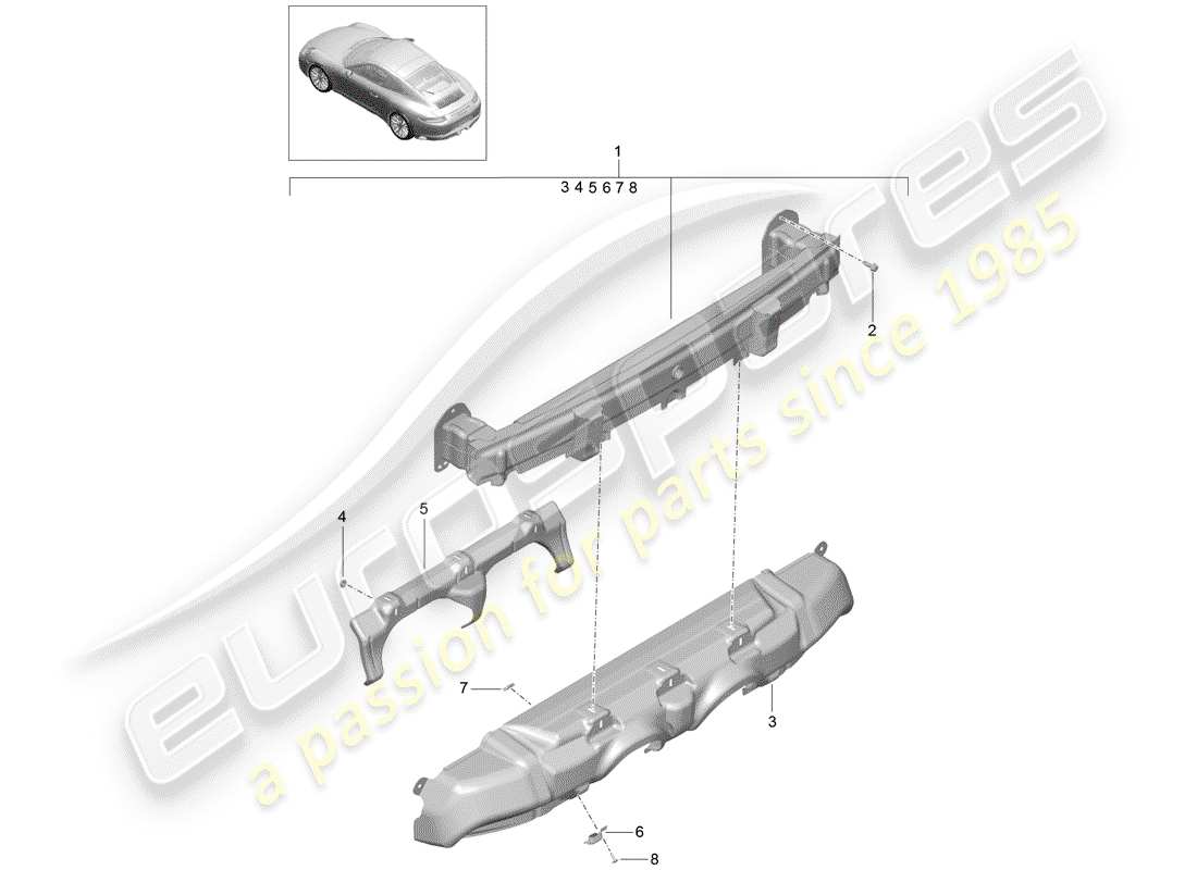 a part diagram from the porsche 2020 (991-2) parts catalogue