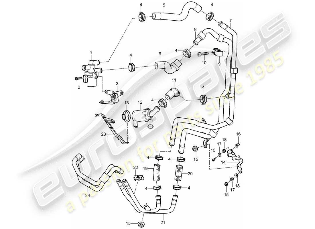 a part diagram from the porsche cayenne parts catalogue