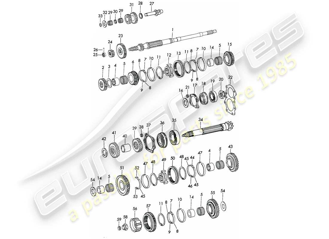 a part diagram from the porsche 1971 (911) parts catalogue