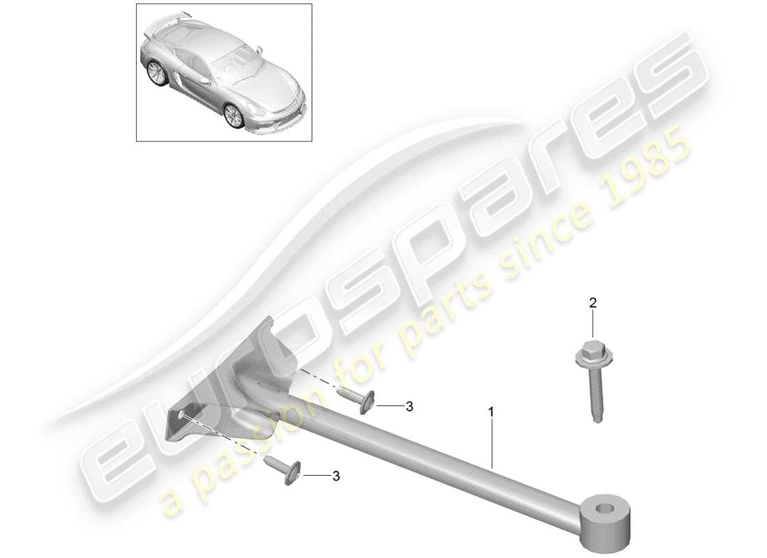 a part diagram from the porsche 2016 (981 cayman gt4) parts catalogue