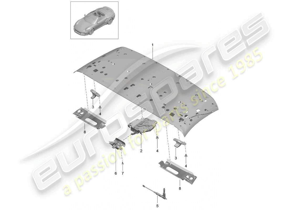 VIEW PARTS DIAGRAMS FROM THE PORSCHE 991 PARTS CATALOGUE a part diagram from the porsche 991 parts catalogue