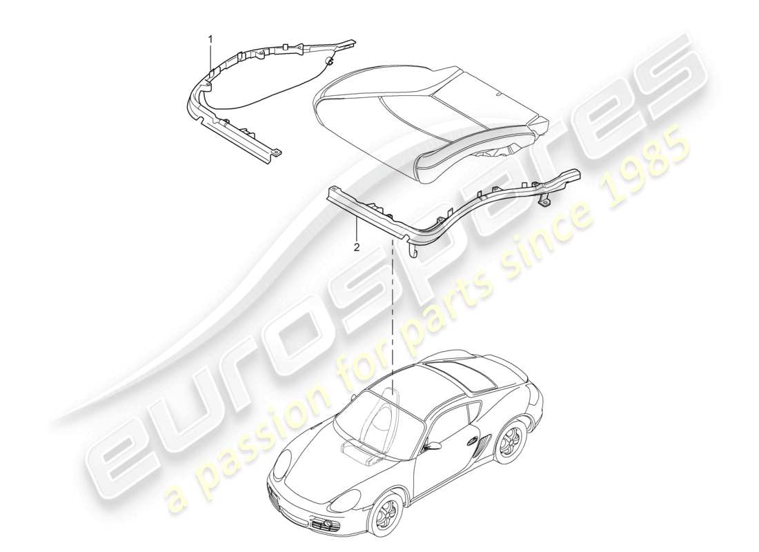 a part diagram from the porsche 2009 (987 cayman) parts catalogue