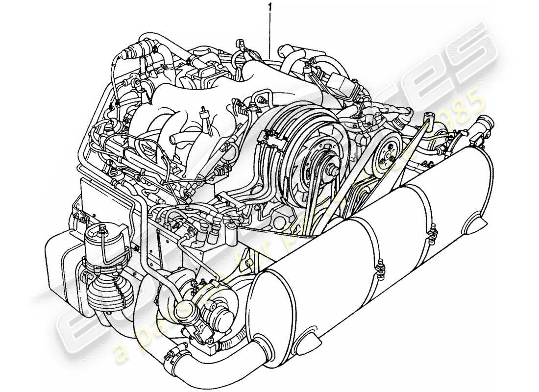 a part diagram from the porsche 1966 (refurbished and exchange catalogue) parts catalogue