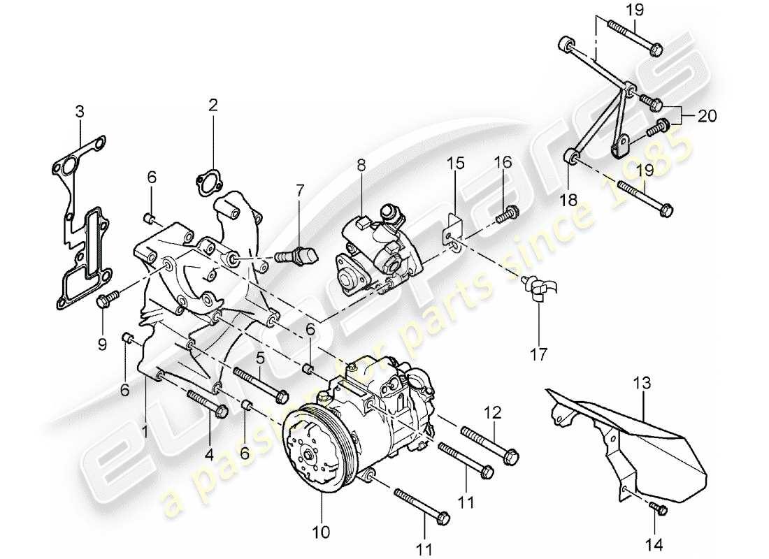 a part diagram from the porsche 2004 (carrera gt) parts catalogue