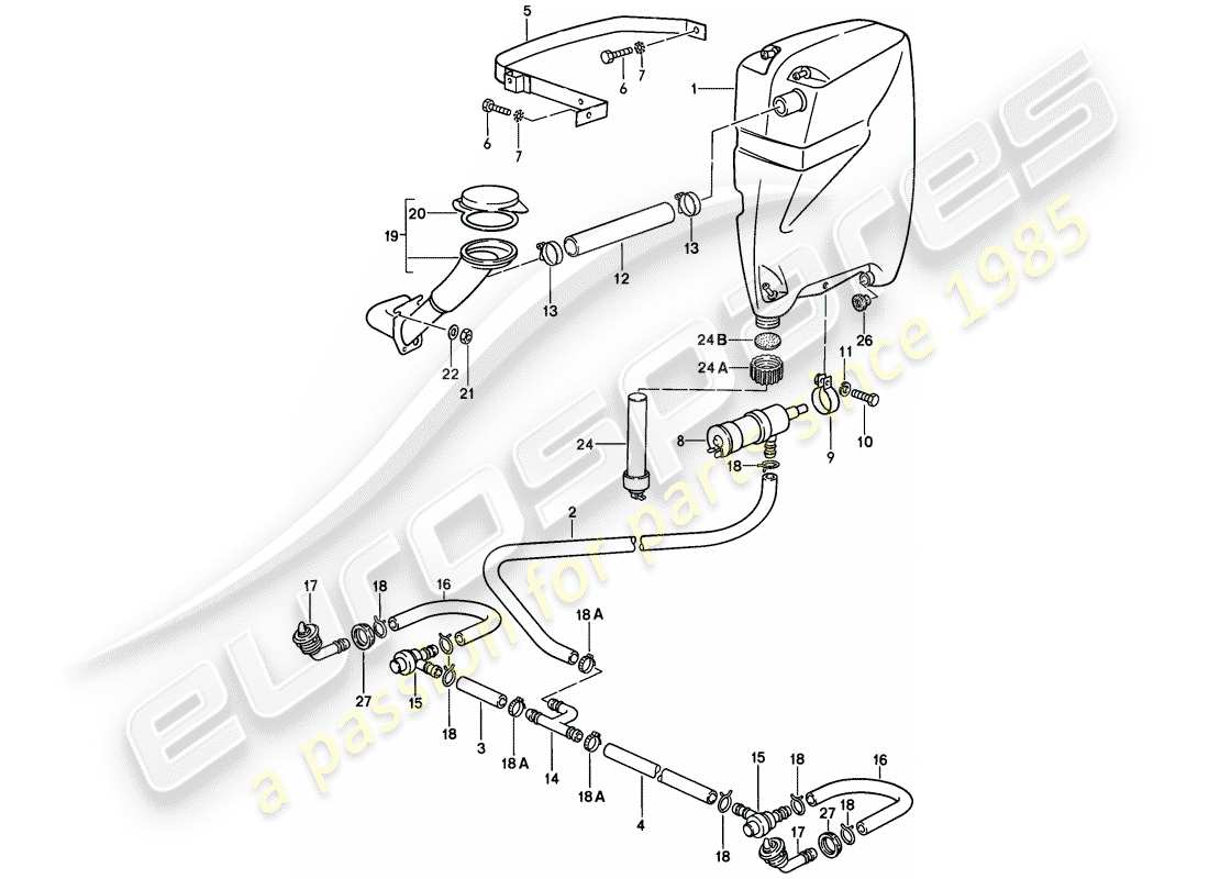 a part diagram from the porsche 1982 (928) parts catalogue