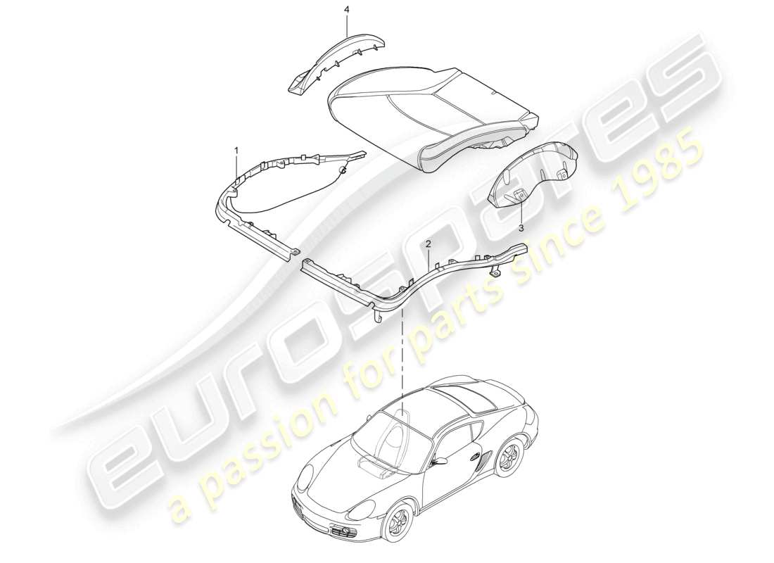 a part diagram from the porsche cayman parts catalogue