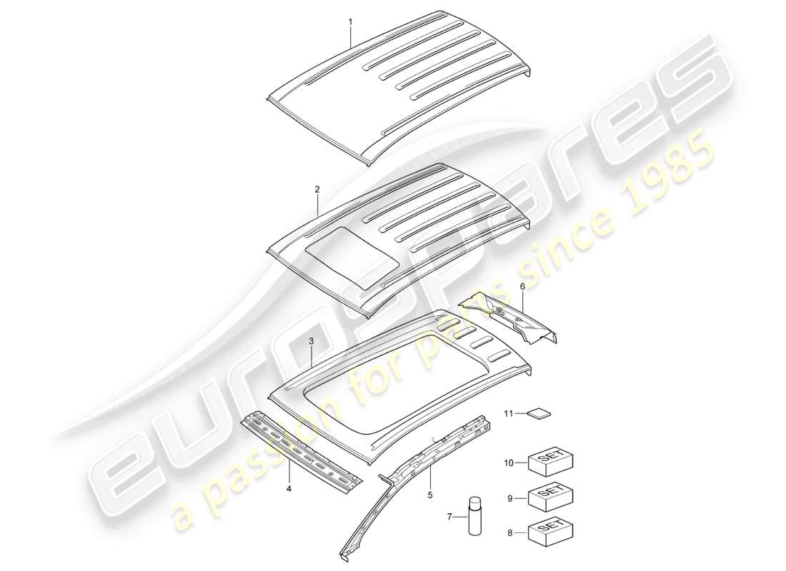 a part diagram from the porsche 2003 (cayenne e1 9pa) parts catalogue