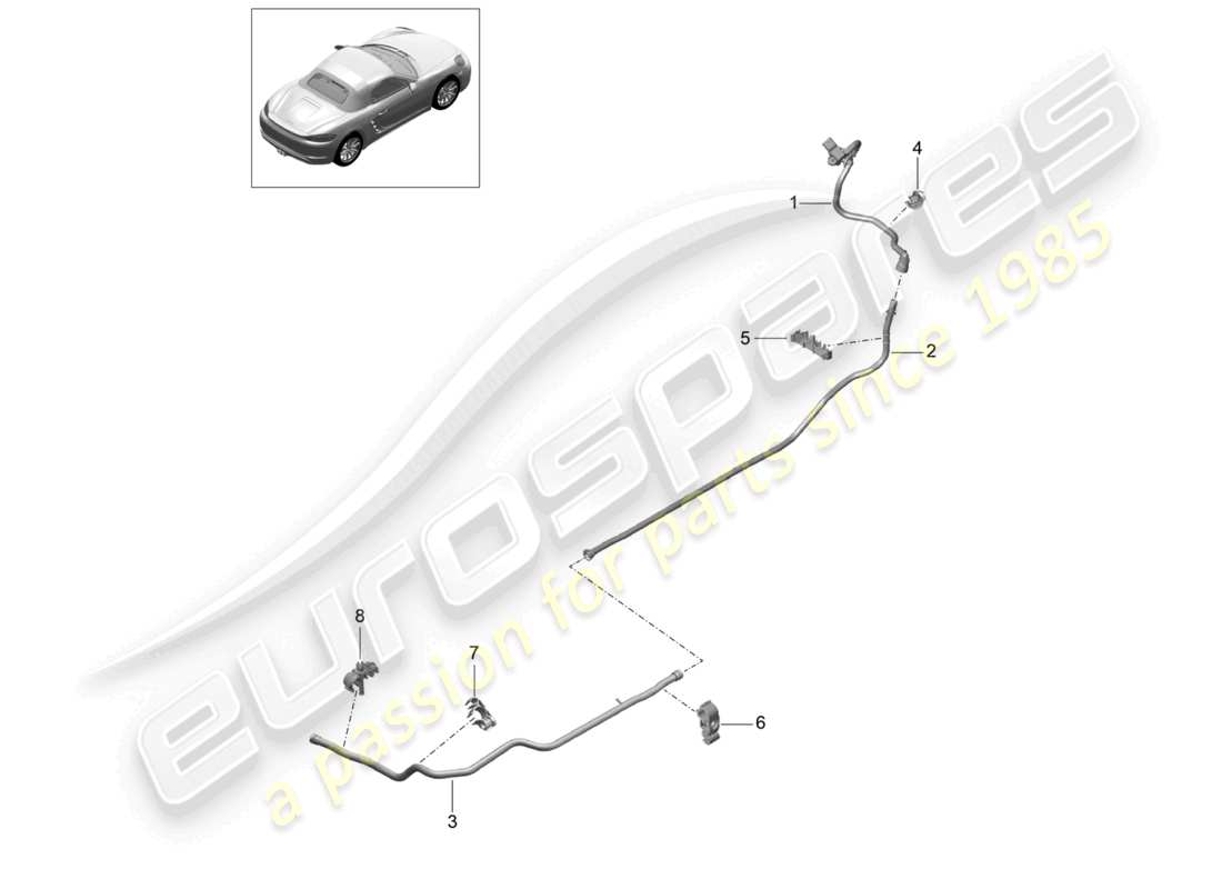 VIEW PARTS DIAGRAMS FROM THE PORSCHE BOXSTER PARTS CATALOGUE a part diagram from the porsche boxster parts catalogue