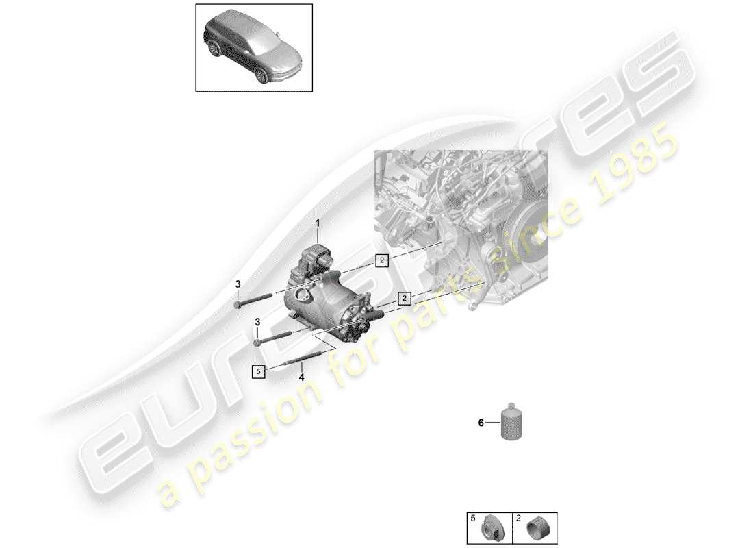 a part diagram from the porsche cayenne parts catalogue
