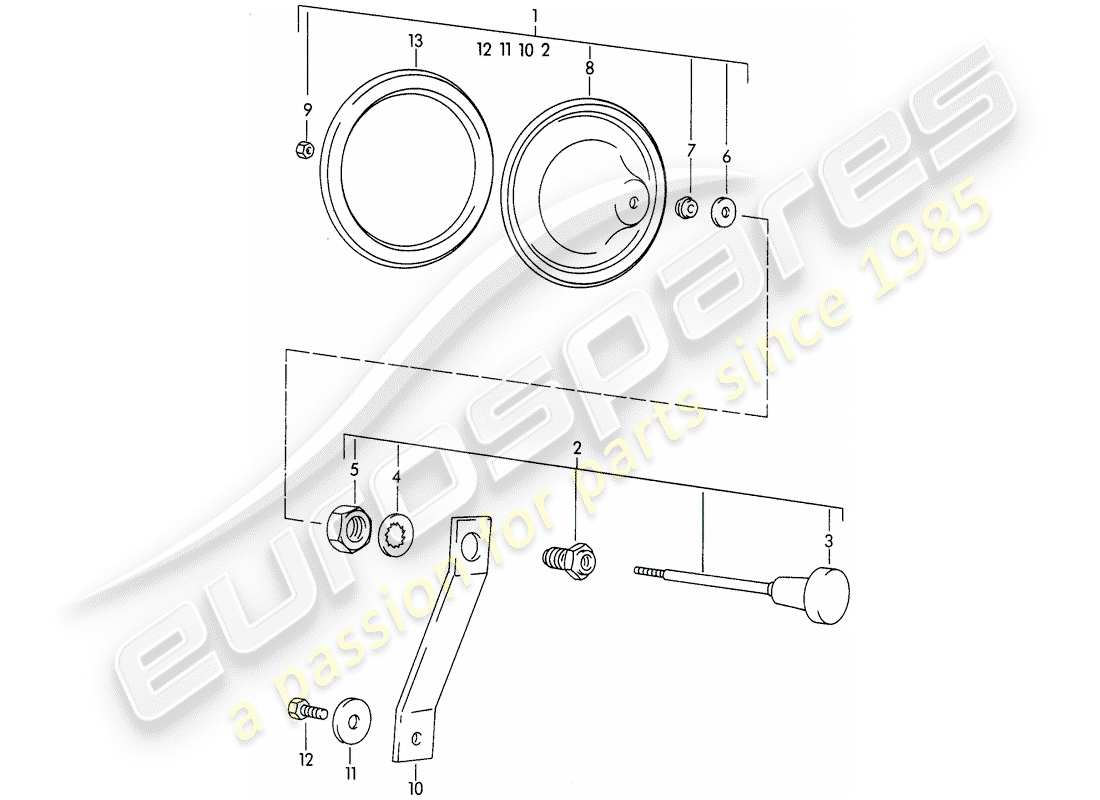 a part diagram from the porsche 1961 (356b/356c) parts catalogue