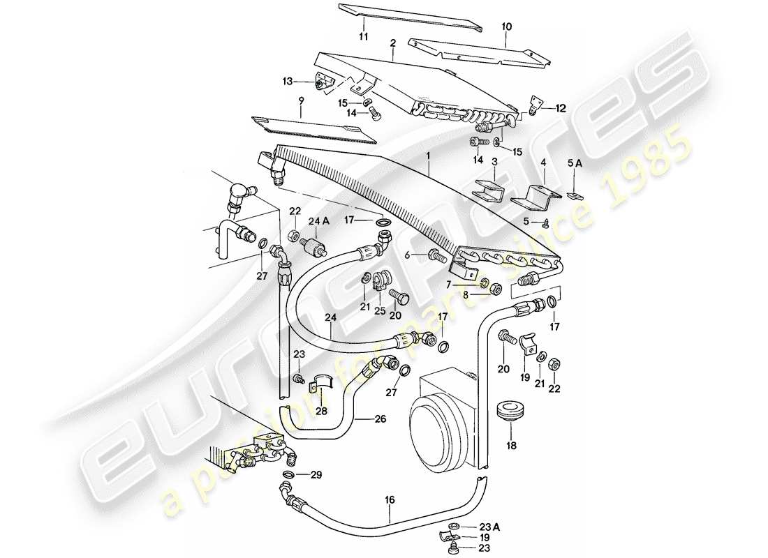VIEW PARTS DIAGRAMS FROM THE PORSCHE 911 PARTS CATALOGUE a part diagram from the porsche 911 parts catalogue