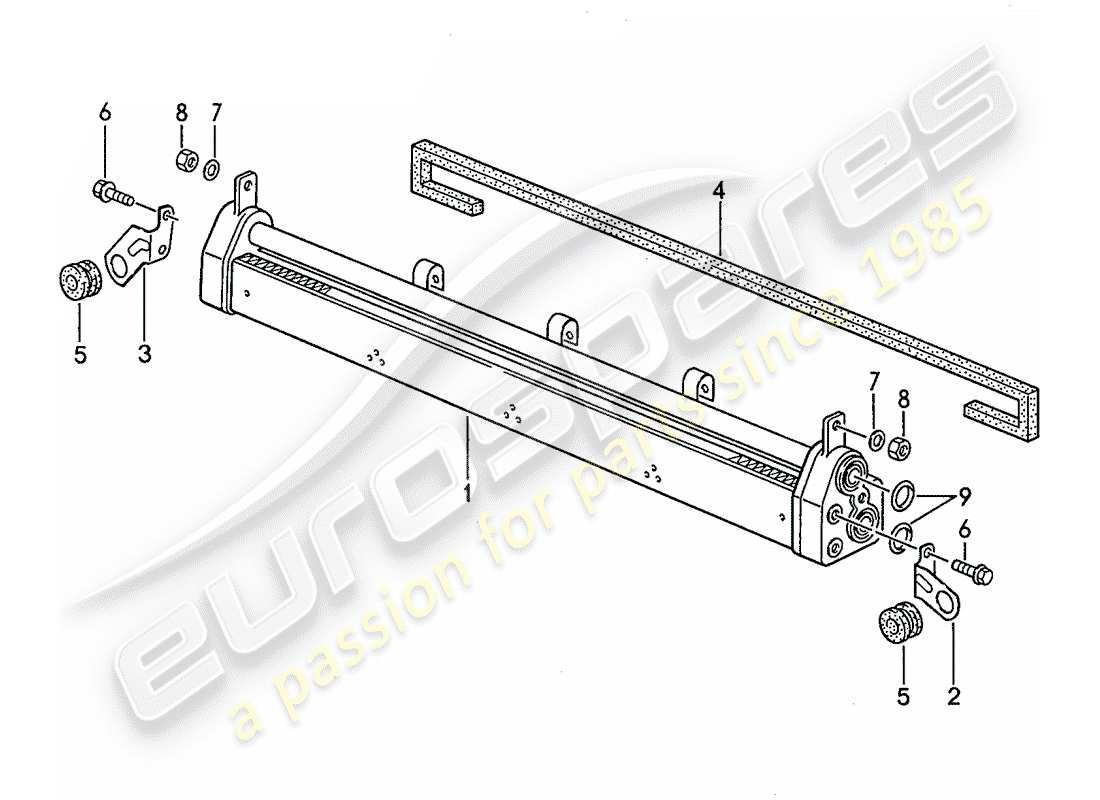 porsche 1989 (928) engine oil cooling - d - mj 1990>> part diagram