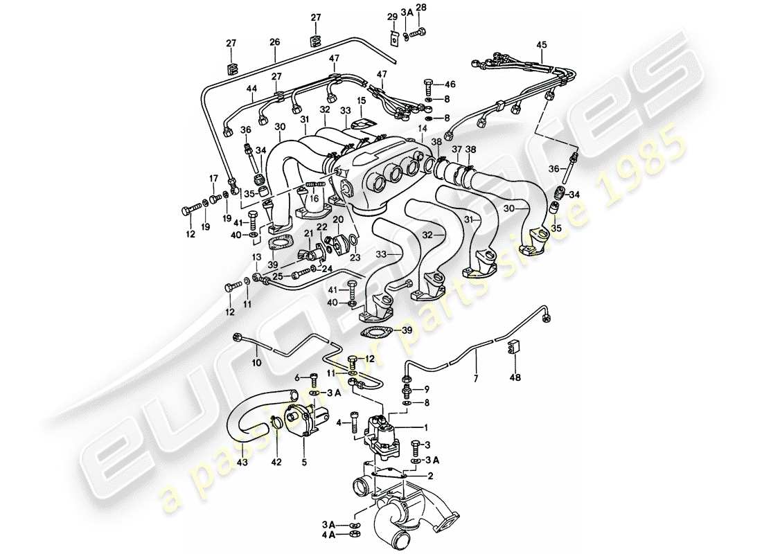 porsche 1978 (928) k-jetronic - 3 part diagram