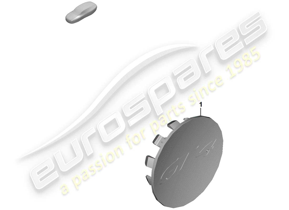 porsche 2020 (718 boxster spyder) wheel cap parts diagram