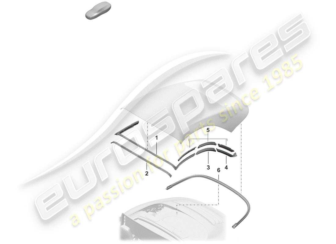 porsche 2019 (992-1) gaskets part diagram