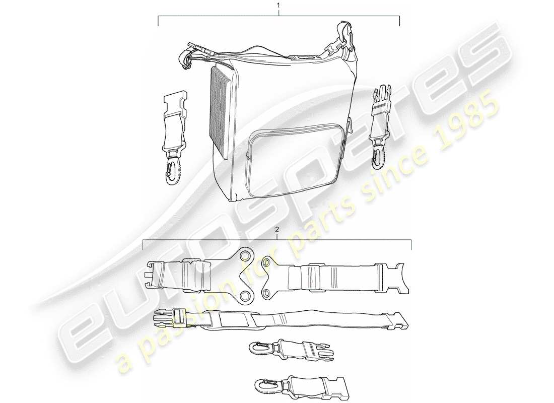 porsche tequipment panamera (2013) cooling bag part diagram