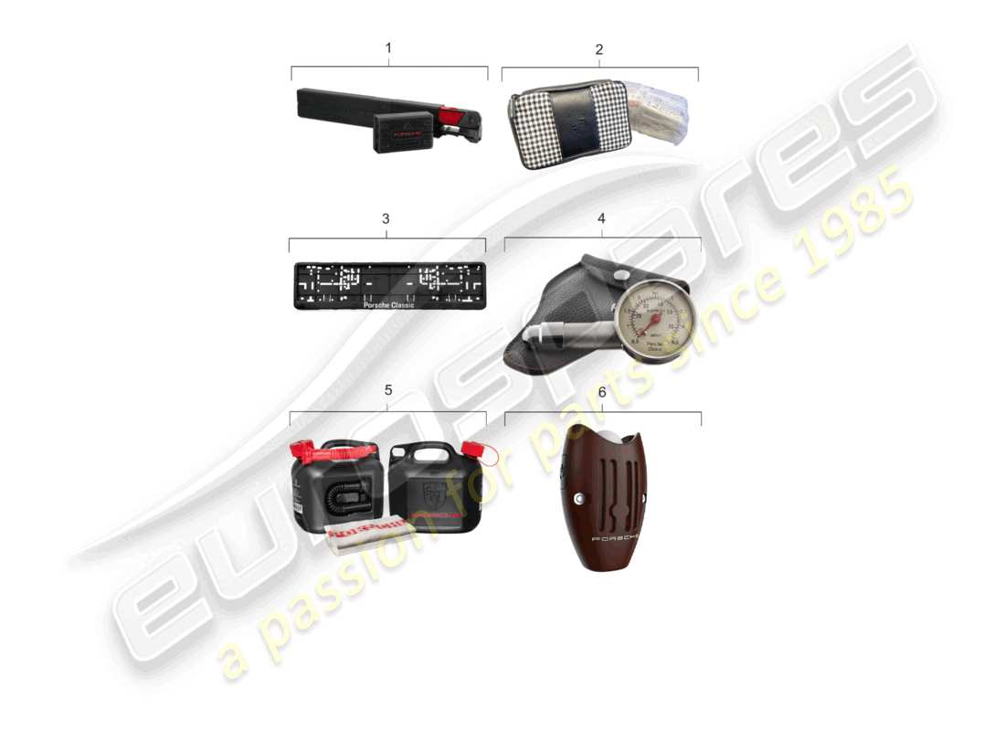 porsche 2003 (cayenne e1 9pa) accessories porsche classic part diagram