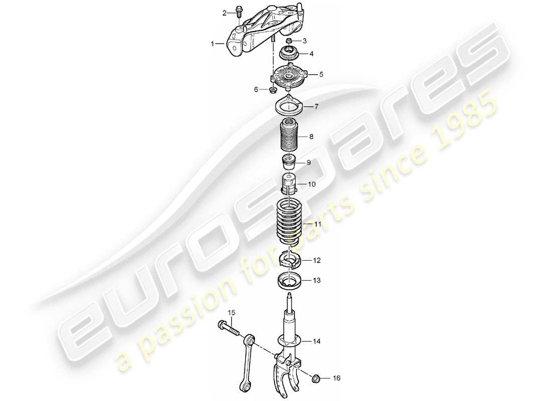 porsche 2003 (cayenne e1 9pa) suspension part diagram