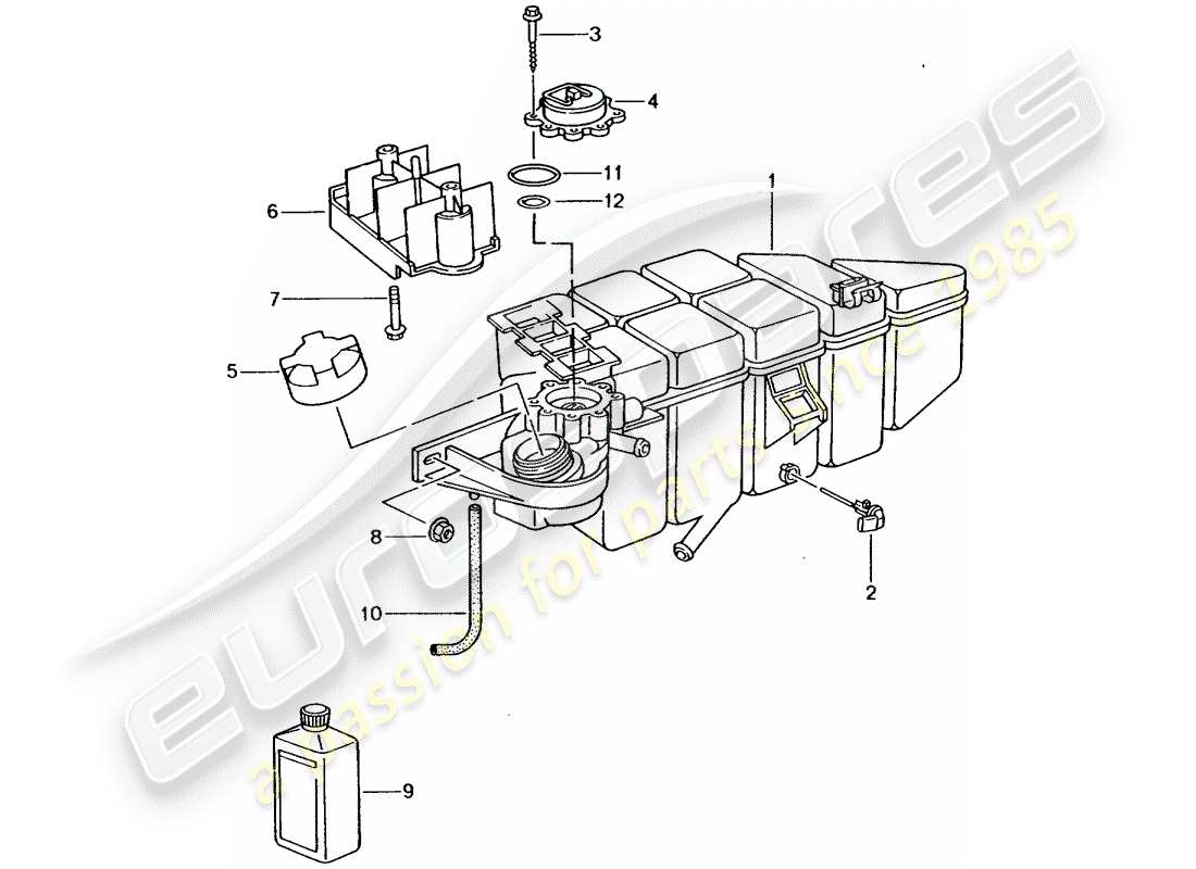 porsche 2003 (996 turbo / gt2) water cooling 4 part diagram