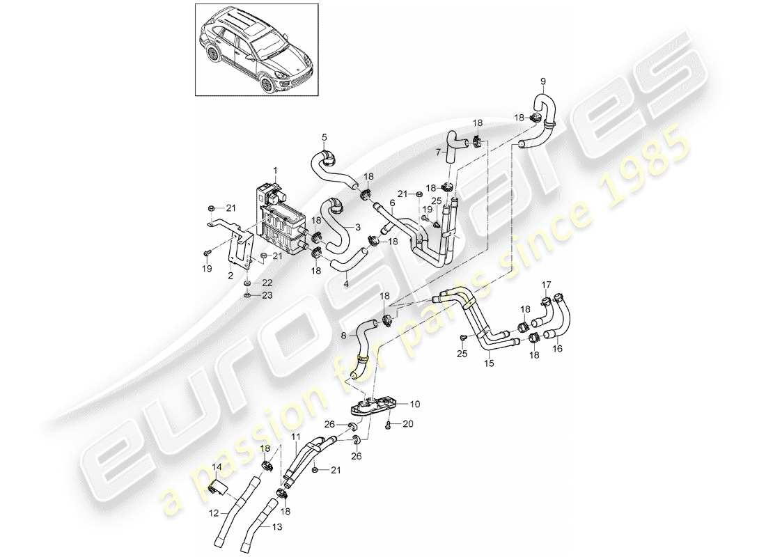 porsche 2014 (cayenne e2 92a) hybrid part diagram