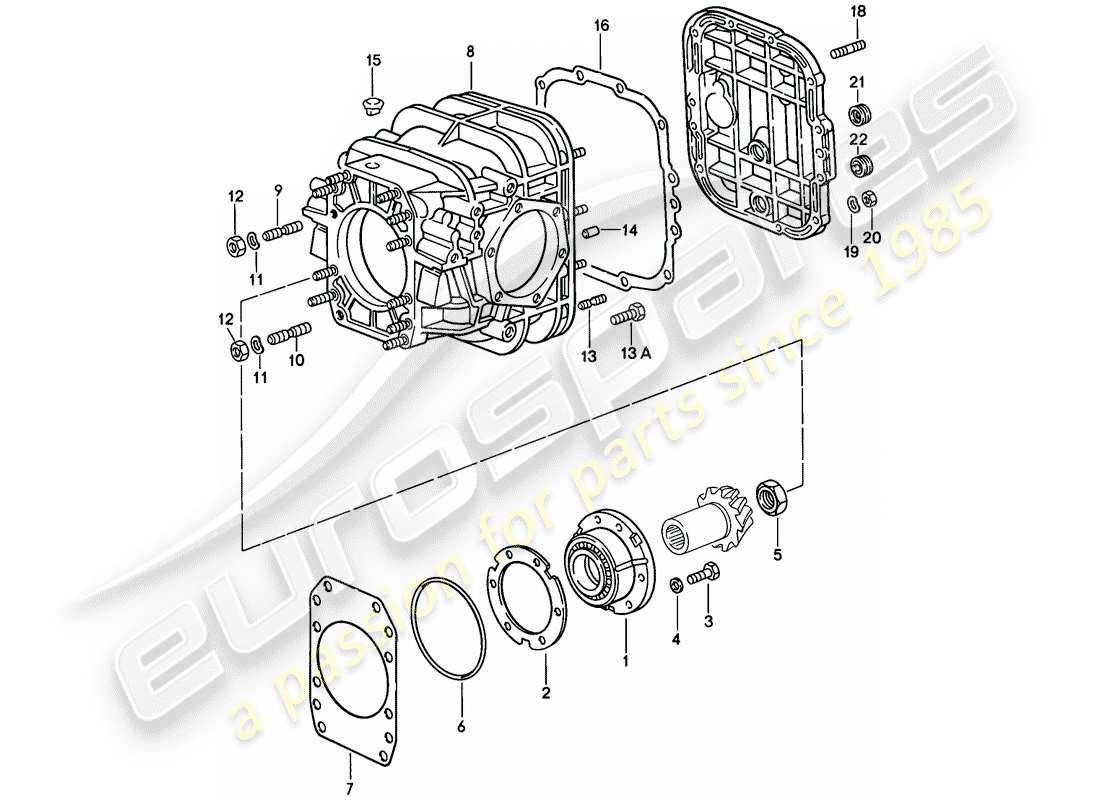 porsche 1978 (928) differential - 1 - automatic transmission part diagram