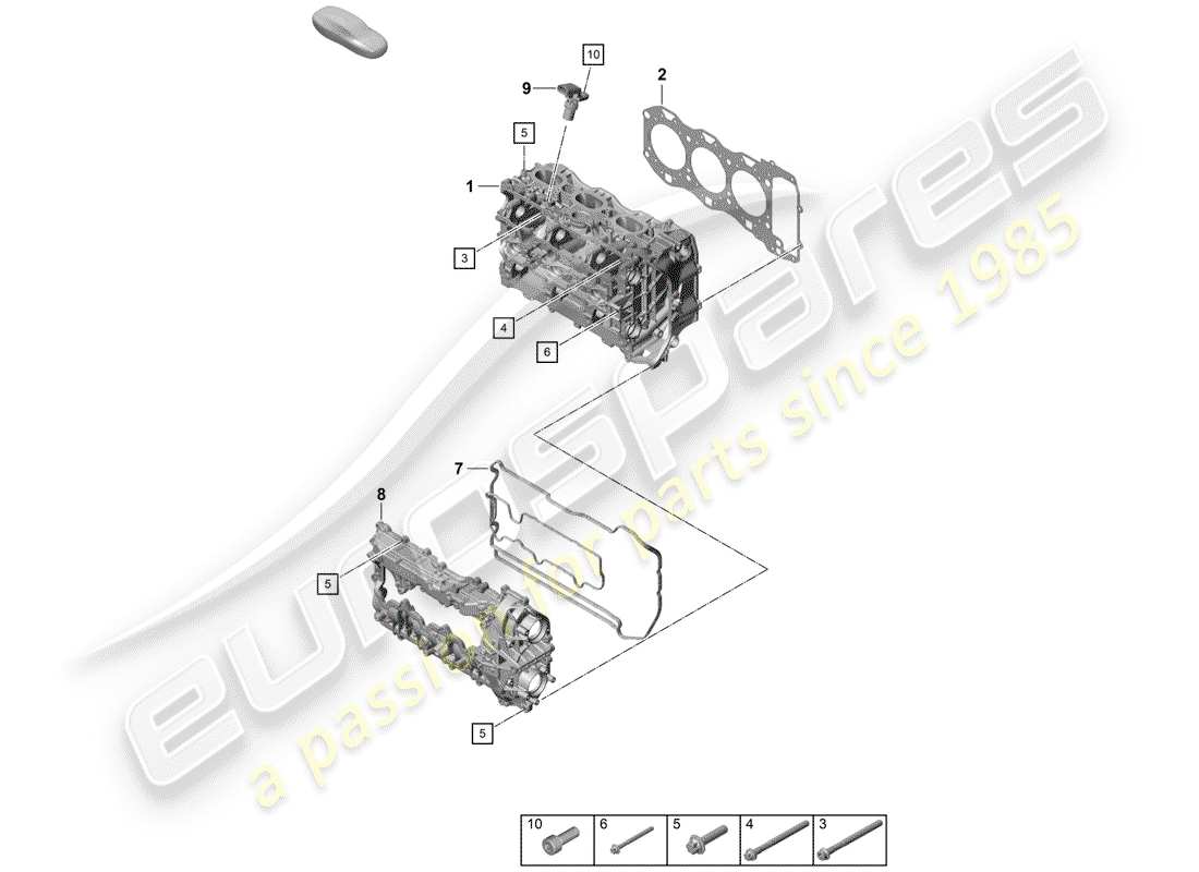 porsche 2020 (718 boxster spyder) cylinder head parts diagram