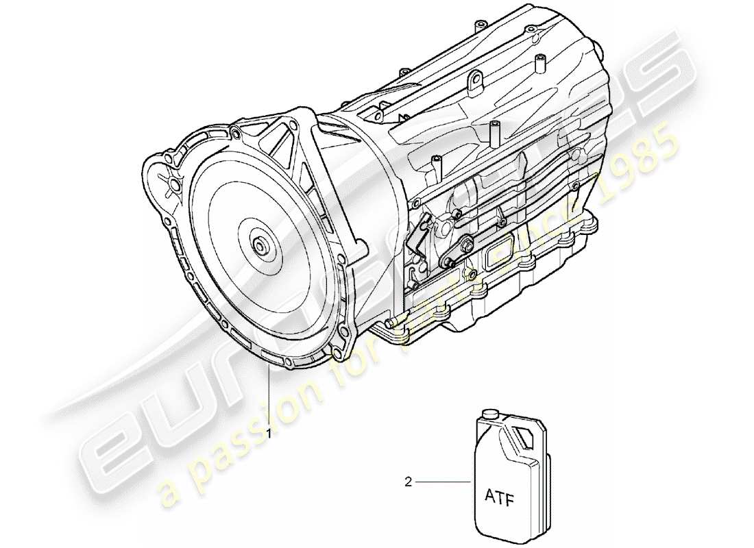 porsche cayenne (2003) 6-speed automatic gearbox for part diagram
