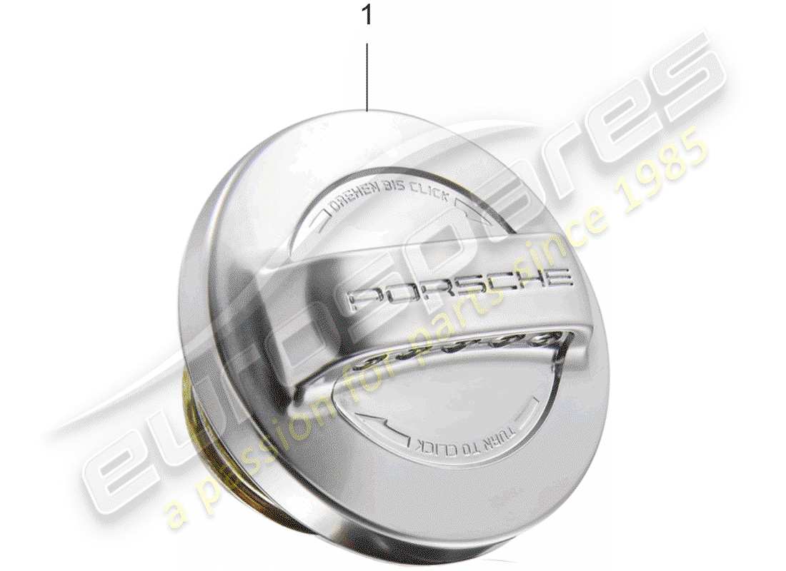 porsche classic accessories (2011) fuel tank cap - aluminium look part diagram
