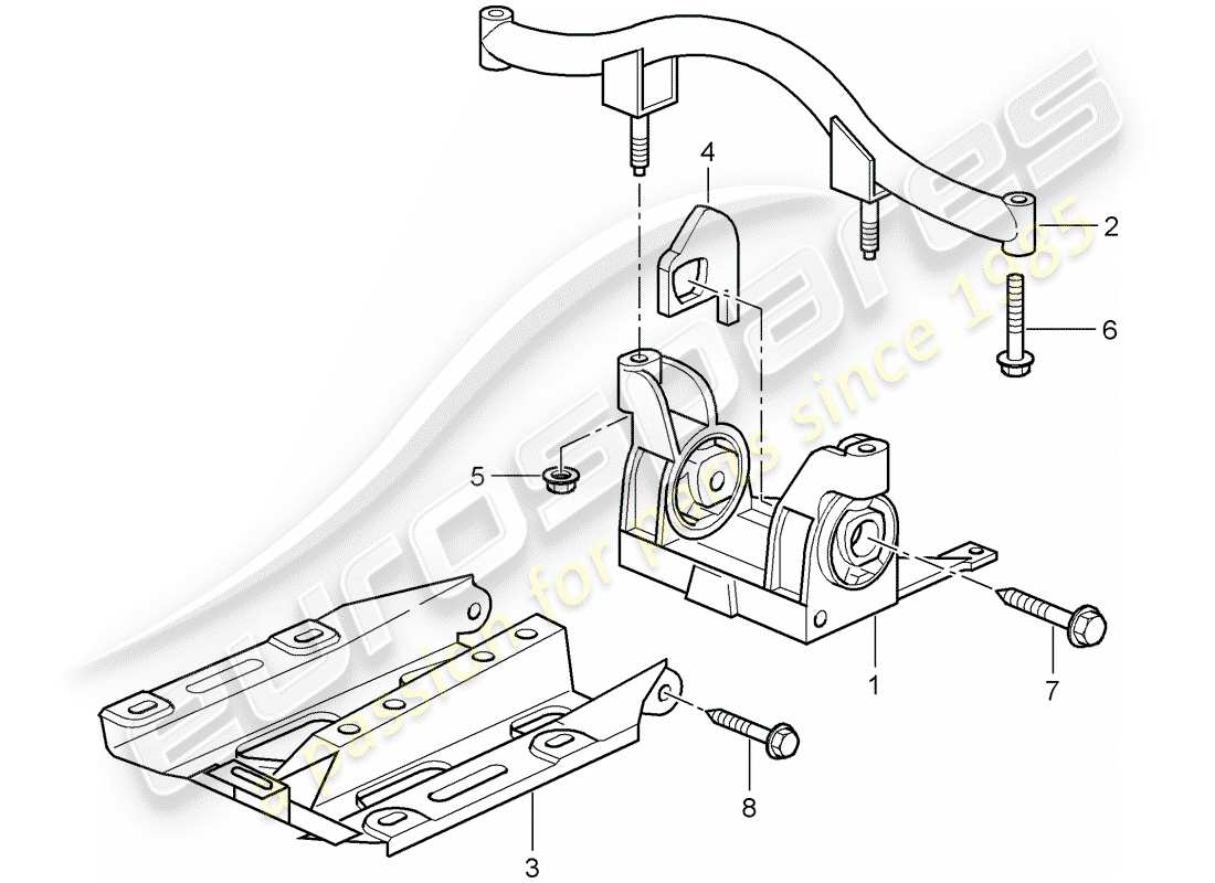 porsche 2007 (997-1 gt3) transmission suspension part diagram