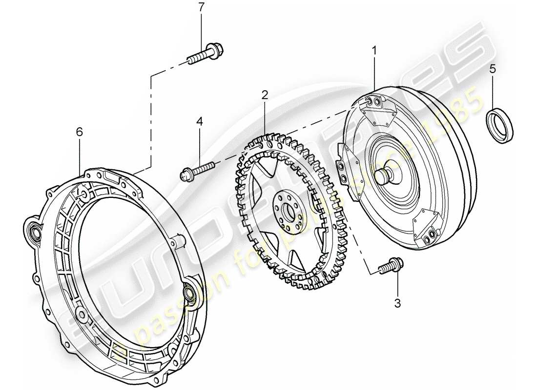 porsche 2008 (997-1 turbo / gt2) tiptronic part diagram