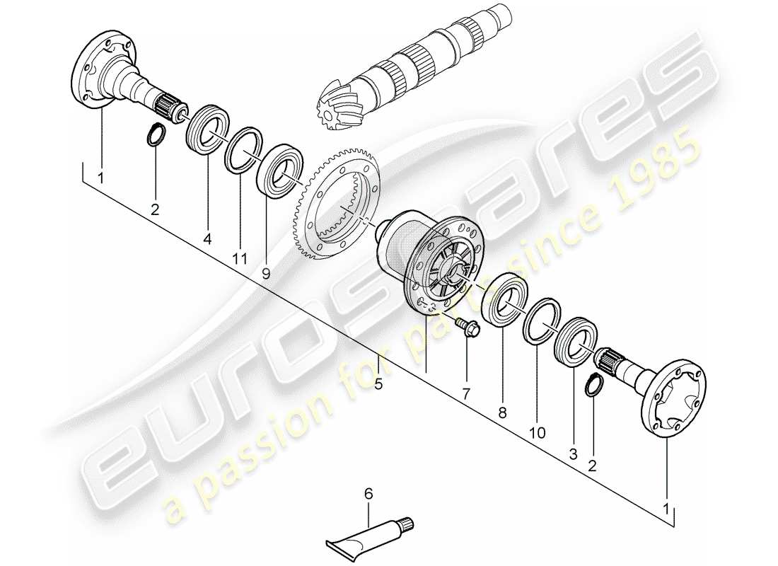 porsche 2005 (997-1) repair kit part diagram