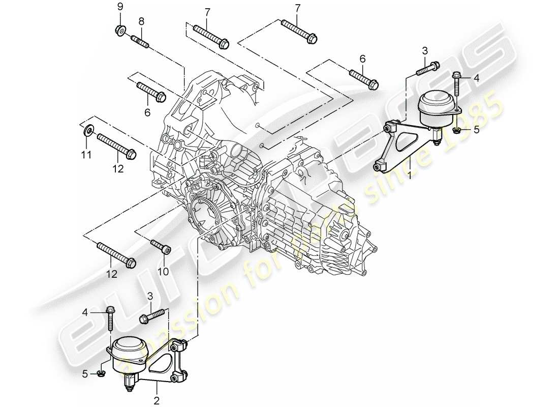 porsche 2007 (987 boxster) manual gearbox part diagram