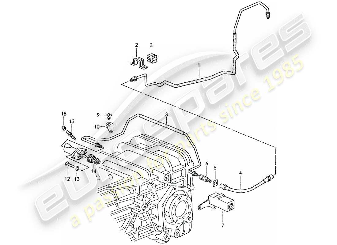 porsche 1993 (928) automatic transmission - lock control 2 part diagram