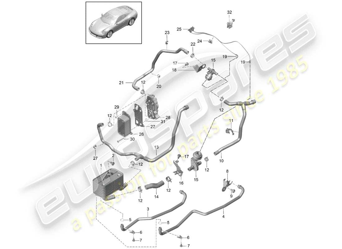 porsche 2020 (991-2) - pdk - part diagram