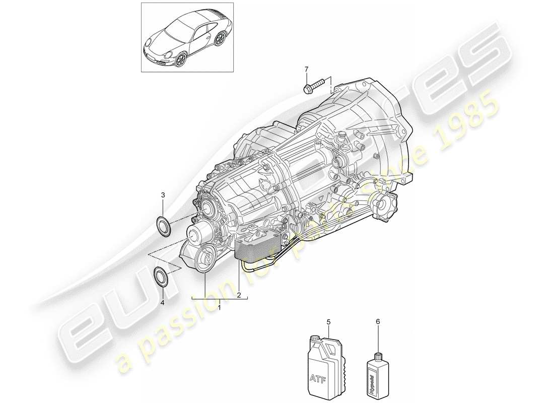 porsche 2011 (997-2) - pdk - part diagram