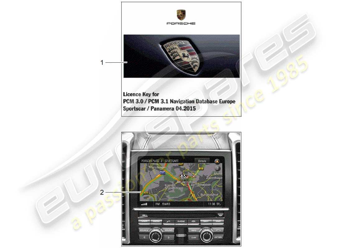 porsche 2016 (tequipment panamera) software part diagram