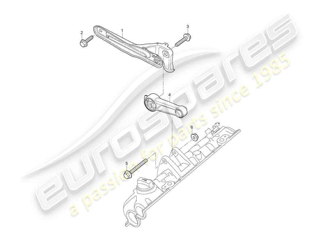 a part diagram from the porsche 2010 (cayenne e1 9pa) parts catalogue