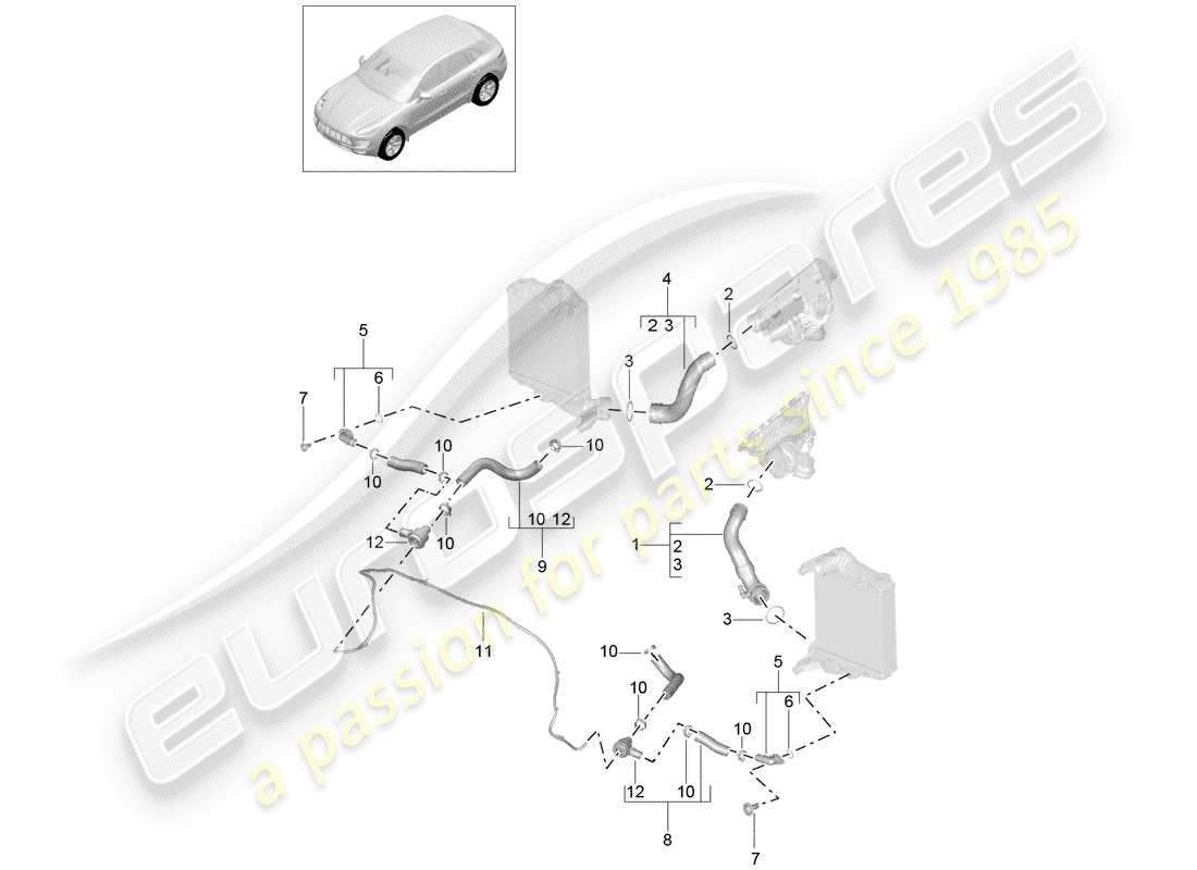 a part diagram from the porsche macan parts catalogue