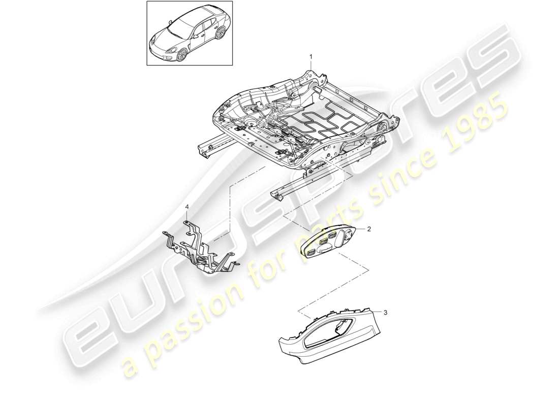 a part diagram from the porsche 2011 (panamera 970) parts catalogue