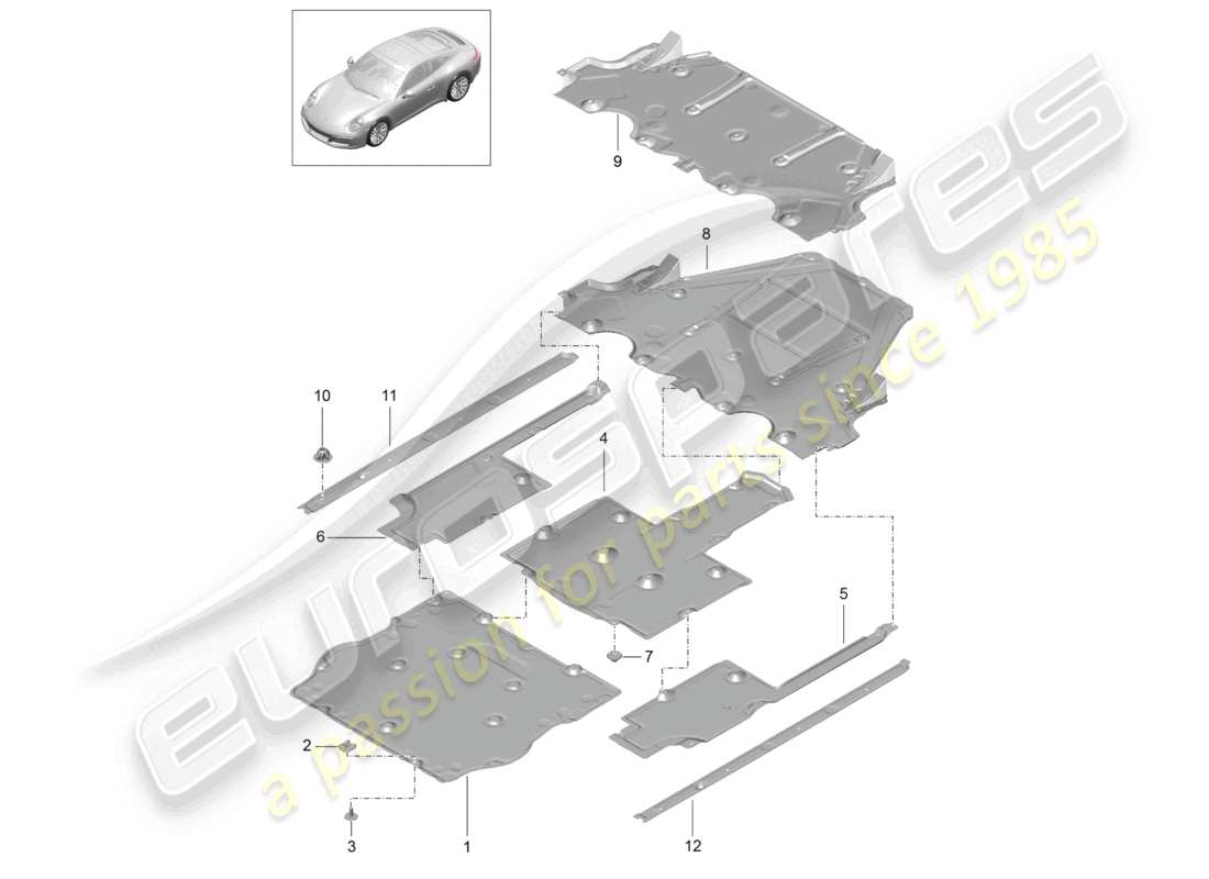 a part diagram from the porsche 2017 (991-2) parts catalogue