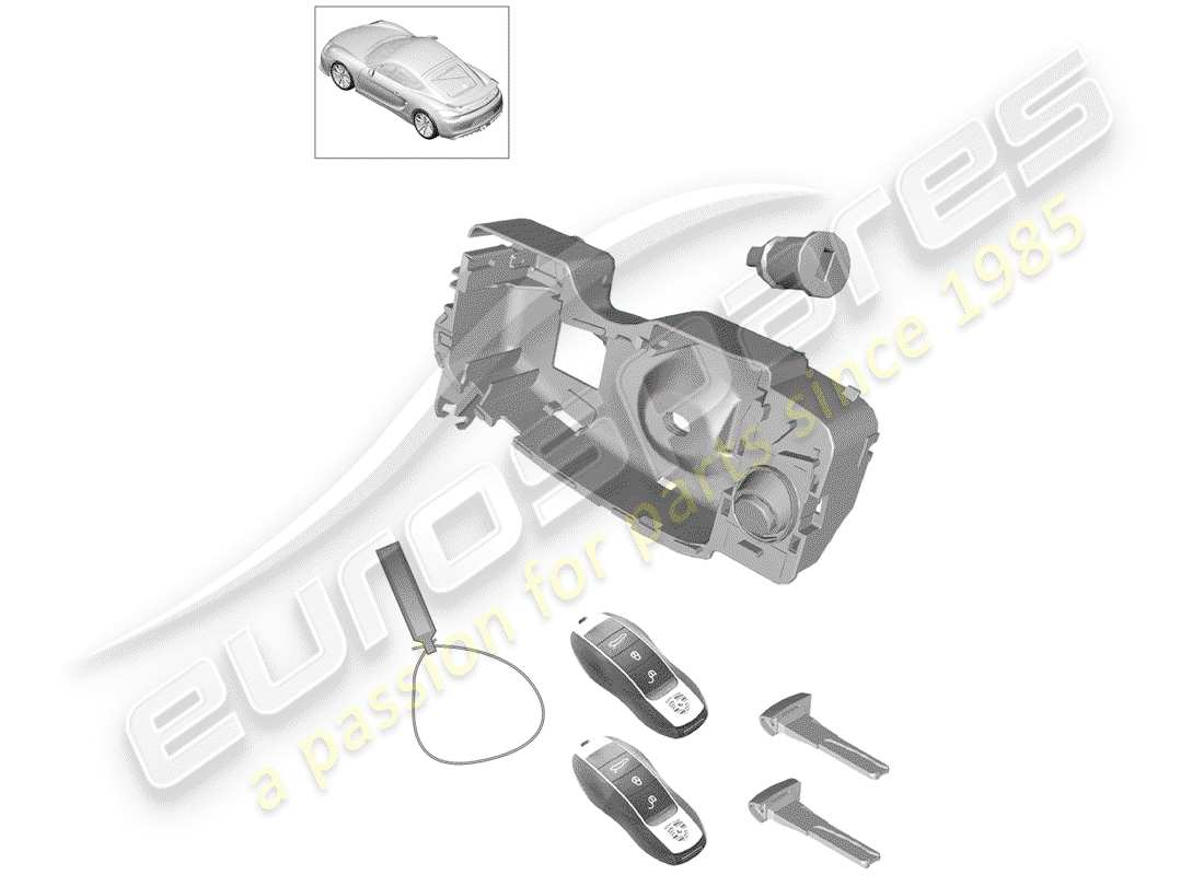 a part diagram from the porsche cayman parts catalogue