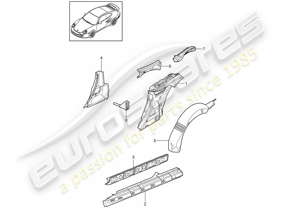 a part diagram from the porsche 997 parts catalogue