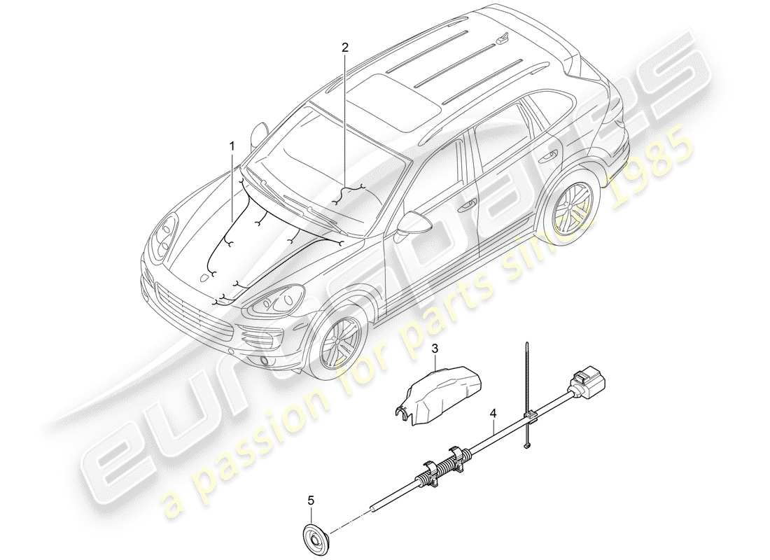 a part diagram from the porsche cayenne parts catalogue
