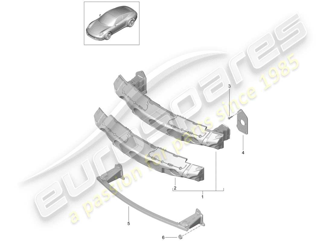 a part diagram from the porsche 991 parts catalogue