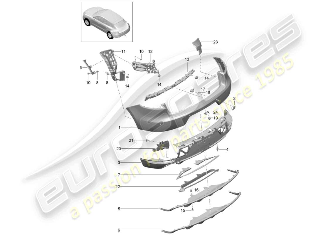 a part diagram from the porsche macan parts catalogue