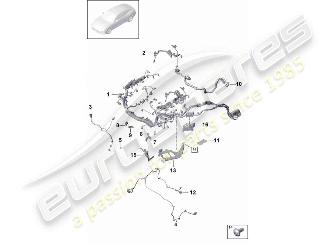 a part diagram from the porsche 2018 (panamera 971-1) parts catalogue