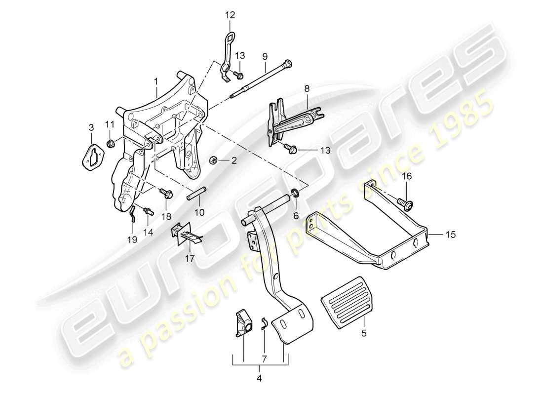 a part diagram from the porsche cayenne parts catalogue