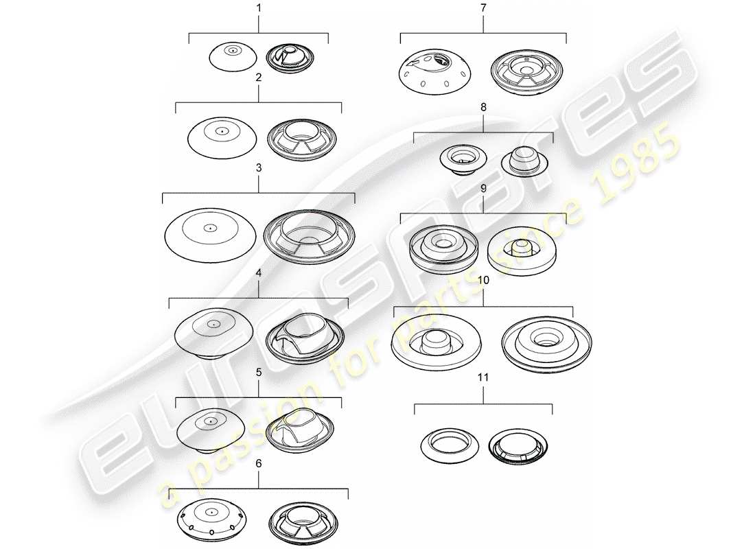 a part diagram from the porsche cayenne parts catalogue