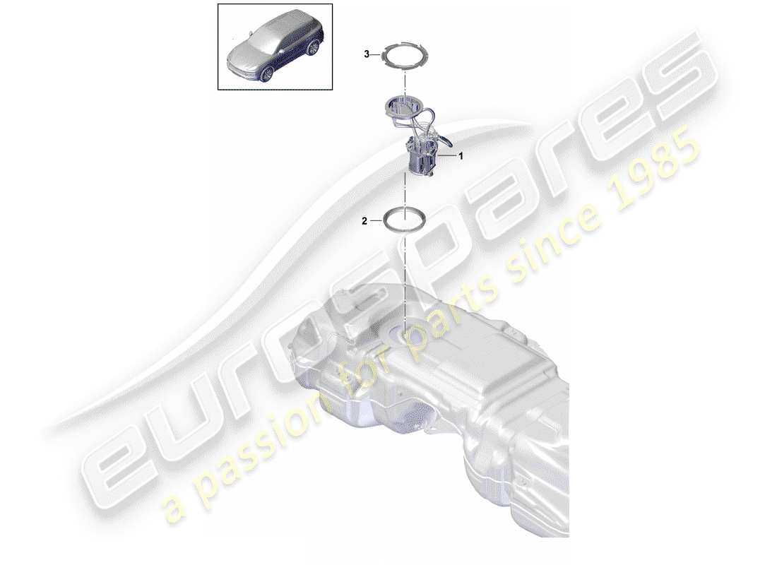 a part diagram from the porsche cayenne parts catalogue